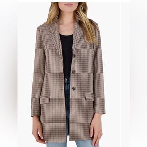 BB Dakota by Steve Madden- BB Dakota Checking Up Check Blazer in Walnut